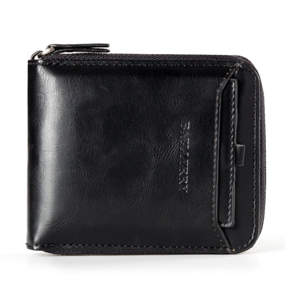 Baellerry D3124 Short PU Leather Wallet Zipper Retro Youth Small Wallet, Black Horizontal, Black Vertical, Brown Horizontal, Brown Vertical, Purple Horizontal, Purple Vertical, Gray Horizontal, Gray Vertical