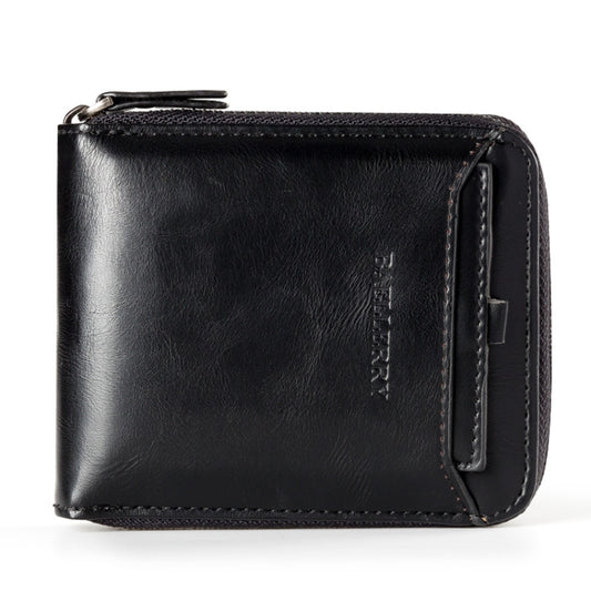 Baellerry D3124 Short PU Leather Wallet Zipper Retro Youth Small Wallet, Black Horizontal, Black Vertical, Brown Horizontal, Brown Vertical, Purple Horizontal, Purple Vertical, Gray Horizontal, Gray Vertical