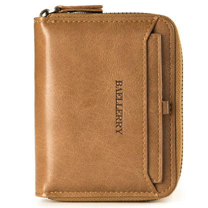 Baellerry D3124 Short PU Leather Wallet Zipper Retro Youth Small Wallet, Black Horizontal, Black Vertical, Brown Horizontal, Brown Vertical, Purple Horizontal, Purple Vertical, Gray Horizontal, Gray Vertical