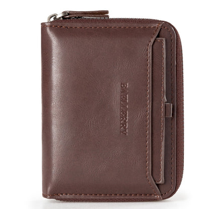 Baellerry D3124 Short PU Leather Wallet Zipper Retro Youth Small Wallet, Black Horizontal, Black Vertical, Brown Horizontal, Brown Vertical, Purple Horizontal, Purple Vertical, Gray Horizontal, Gray Vertical
