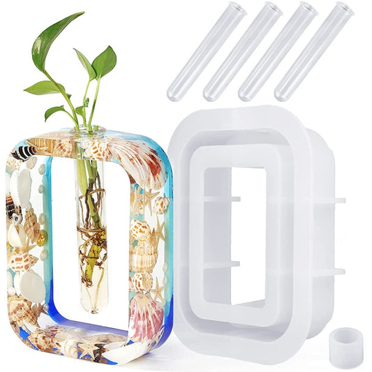 DIY Vase Epoxy Mould Simple Vase Make Tool, Square, Rectangle, Irregular Circle, Heart Shaped