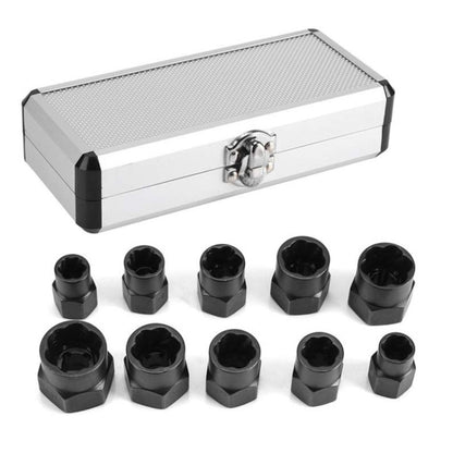 10 PCS / Set Nut Extractor Screw Removal Tool Break Wire Bolt Extractor, High, Short