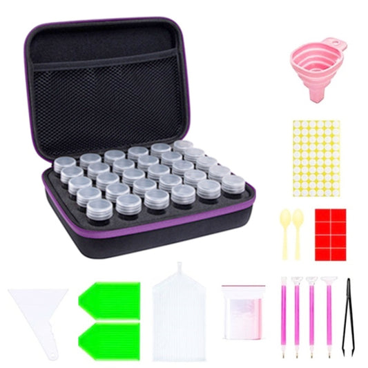 Multifunctional Portable Diamond Painting Tool Set Storage Bag, Style:, 30 Grid (Purple), 30 Grid (Blue), 30 Grid (Green), 30 Grid (Orange), 30 Grid (Black), 30 Grid (Red), 30 Grid (Pink), 60 Grid (Blue), 60 Grid (Green), 60 Grid (Orange), 60 Grid (Bla...