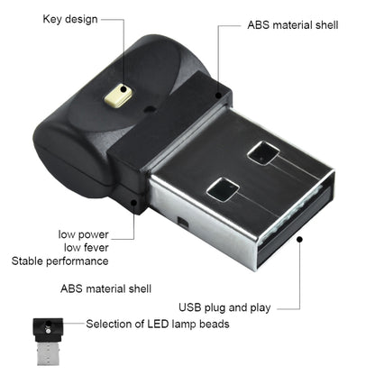 2 PCS Car USB Atmosphere Light LED Decorated Lighting Light, Colorful Adjustable