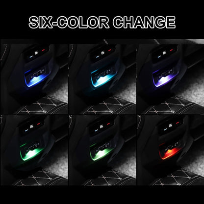 2 PCS Car USB Atmosphere Light LED Decorated Lighting Light, Colorful Adjustable