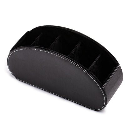 Home Leather Cosmetics Remote Control Storage Box, Red, Black, Beige, Brown, Dark Brown, Grey
