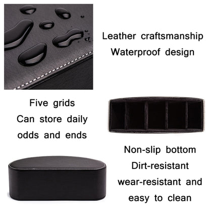 Home Leather Cosmetics Remote Control Storage Box, Red, Black, Beige, Brown, Dark Brown, Grey