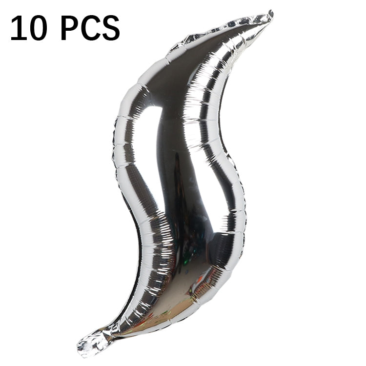 10 PCS 24 Inch S-Shaped Balloon Fish Tail Wavy Balloon Birthday Wedding Party Arrangement Balloon, Golden, Silver, Red, Rose Red, 24-inch Tiffany blue S-shaped, 24-inch purple S-shaped