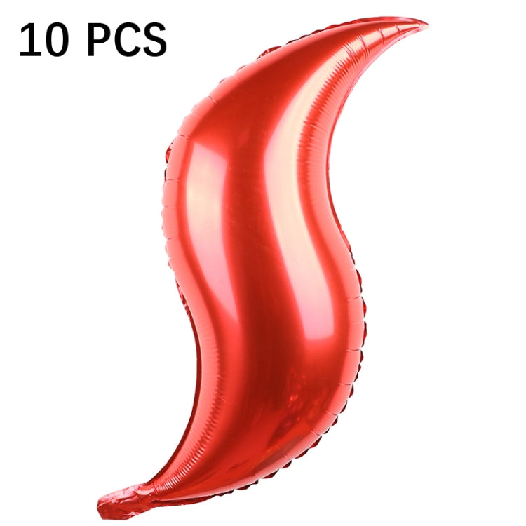 10 PCS 24 Inch S-Shaped Balloon Fish Tail Wavy Balloon Birthday Wedding Party Arrangement Balloon, Golden, Silver, Red, Rose Red, 24-inch Tiffany blue S-shaped, 24-inch purple S-shaped