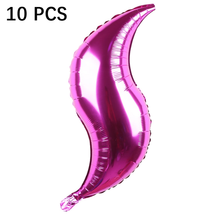10 PCS 24 Inch S-Shaped Balloon Fish Tail Wavy Balloon Birthday Wedding Party Arrangement Balloon, Golden, Silver, Red, Rose Red, 24-inch Tiffany blue S-shaped, 24-inch purple S-shaped
