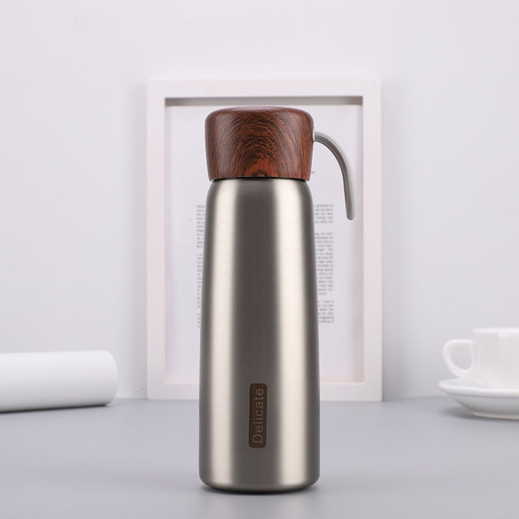 Delicate 304 Stainless Steel Wood Grain Thermos Cup, 500ml, 400ml