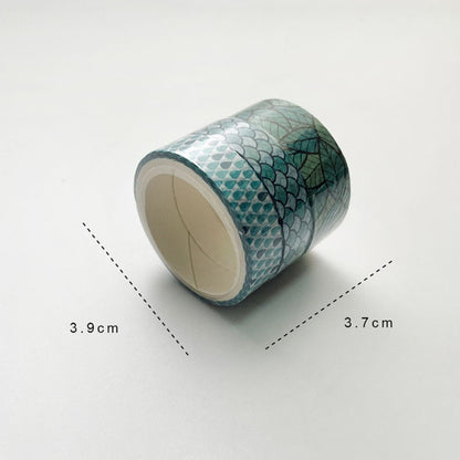 3 Sets/9 Rolls 4585 3m Paper Bronzing Hand Account Tape Set, Rainbow Geometry, Emerald Green, Flower Leaves, Blues, Golden, Magic, Graffiti, Small Latches, Small Bits, Starry Sky