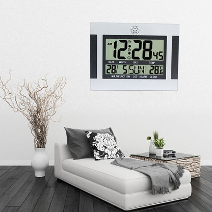 ساعة حائط LCD كبيرة الحجم، ساعة منبه إلكترونية بسيطة، شاشة LCD كبيرة