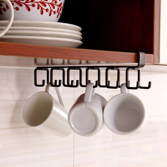 Hole-free Hanging Cup Holder Clip-type Double-row  Hook Frame, Clip-type Hook Frame