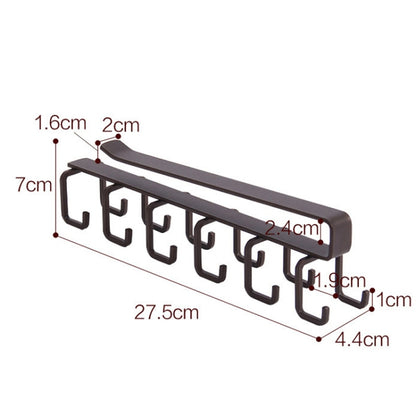 Hole-free Hanging Cup Holder Clip-type Double-row  Hook Frame, Clip-type Hook Frame