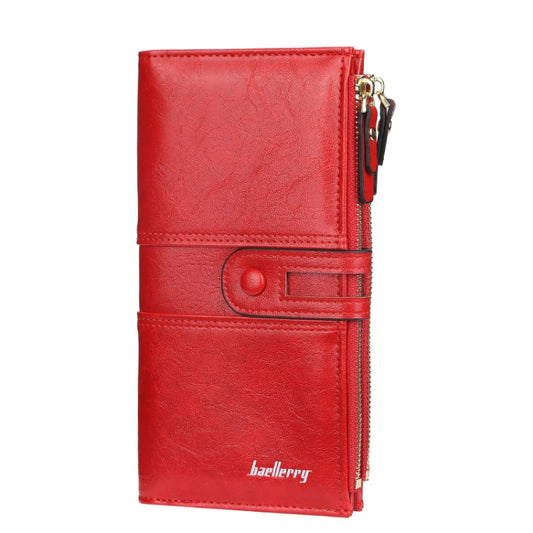 Baellerry  Ladies Long Large Capacity Buckle Zip Clutch Multi-Card Wallet, Baellerry Red, Baellerry Black, Baellerry Brown, Baellerry Dark Green, Baellerry let(Pink, Baellerry Sky Blue