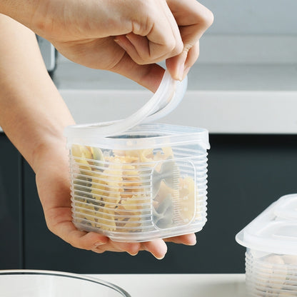 A2958 Chopped Onion Garlic Refrigerator Preservation Box with Lid, Small, 6-pieces / Sets, Dividered Box
