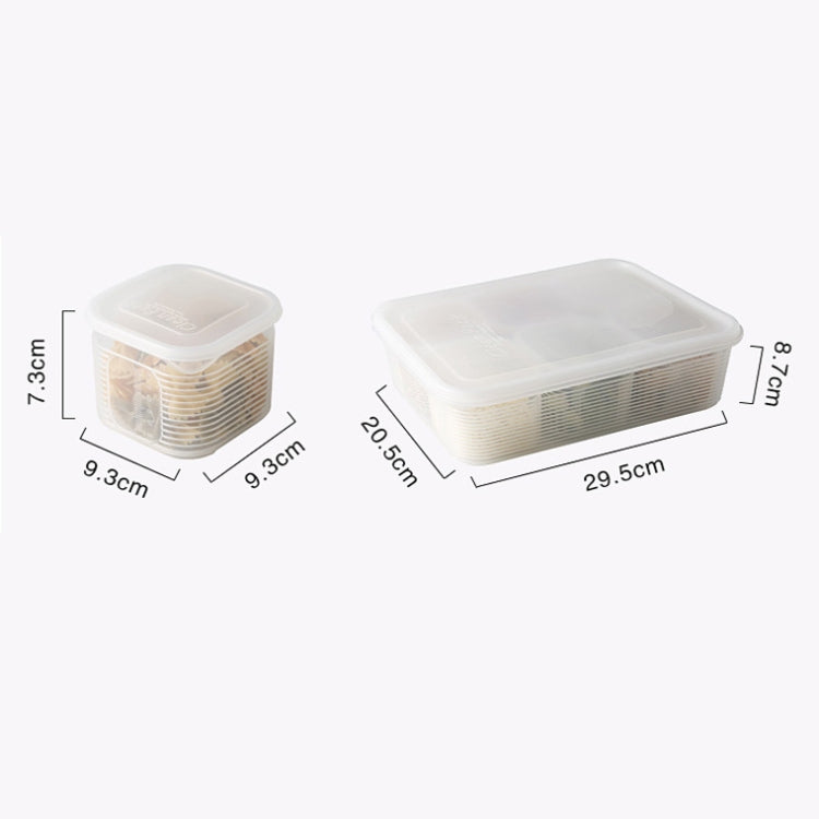 A2958 Chopped Onion Garlic Refrigerator Preservation Box with Lid, Small, 6-pieces / Sets, Dividered Box