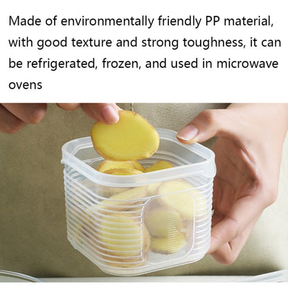 A2958 Chopped Onion Garlic Refrigerator Preservation Box with Lid, Small, 6-pieces / Sets, Dividered Box
