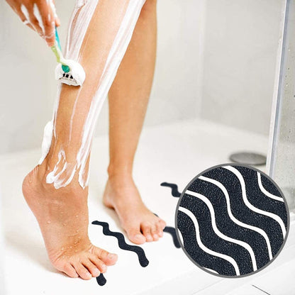 24pcs /Bag Wavy Shaped Gravel Pattern Bathtub Non-Slip Sticker, 1.3 x 18cm