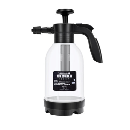 Car Wash Foam Watering Can Household Hand-held Spray Gardening Air Pressure Sprayer, Transparent White