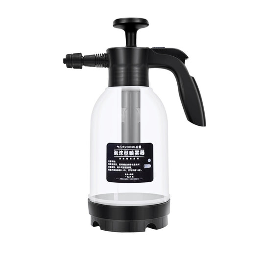 Car Wash Foam Watering Can Household Hand-held Spray Gardening Air Pressure Sprayer, Transparent White