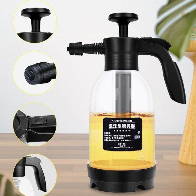 Car Wash Foam Watering Can Household Hand-held Spray Gardening Air Pressure Sprayer, Transparent White