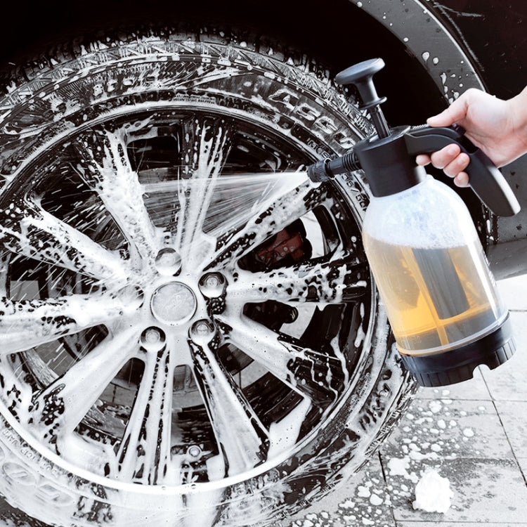 Car Wash Foam Watering Can Household Hand-held Spray Gardening Air Pressure Sprayer, Transparent White