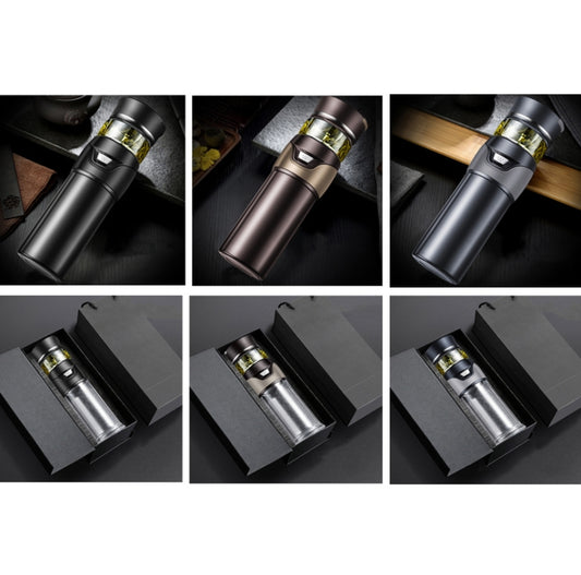 101-500ML Insulation Cup Tea Water Separation Tea Cup,Style:, Stainless Steel  Black, Stainless Steel  Coffee, Stainless Steel  Gray, Black+Gift Box, Coffee+Gift Box, Gray+Gift Box, Glass Black+Gift Box, Glass Coffee+Gift Box, Glass Gray+Gift Box������...