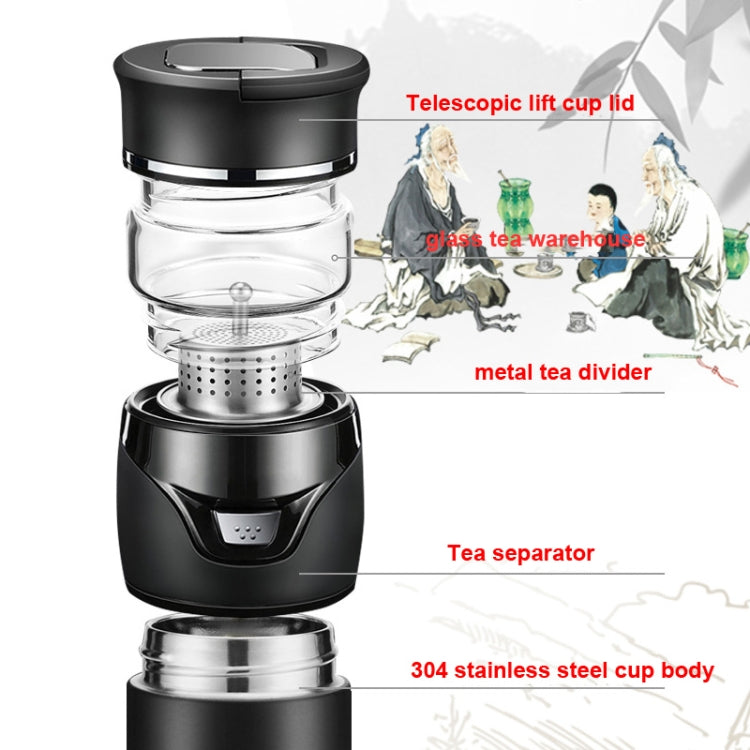 101-500ML Insulation Cup Tea Water Separation Tea Cup,Style:, Stainless Steel  Black, Stainless Steel  Coffee, Stainless Steel  Gray, Black+Gift Box, Coffee+Gift Box, Gray+Gift Box, Glass Black+Gift Box, Glass Coffee+Gift Box, Glass Gray+Gift Box������...