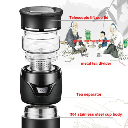 101-500ML Insulation Cup Tea Water Separation Tea Cup,Style:, Stainless Steel  Black, Stainless Steel  Coffee, Stainless Steel  Gray, Black+Gift Box, Coffee+Gift Box, Gray+Gift Box, Glass Black+Gift Box, Glass Coffee+Gift Box, Glass Gray+Gift Box������...