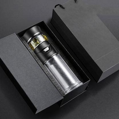 101-500ML Insulation Cup Tea Water Separation Tea Cup,Style:, Stainless Steel  Black, Stainless Steel  Coffee, Stainless Steel  Gray, Black+Gift Box, Coffee+Gift Box, Gray+Gift Box, Glass Black+Gift Box, Glass Coffee+Gift Box, Glass Gray+Gift Box������...