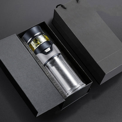 101-500ML Insulation Cup Tea Water Separation Tea Cup,Style:, Stainless Steel  Black, Stainless Steel  Coffee, Stainless Steel  Gray, Black+Gift Box, Coffee+Gift Box, Gray+Gift Box, Glass Black+Gift Box, Glass Coffee+Gift Box, Glass Gray+Gift Box������...