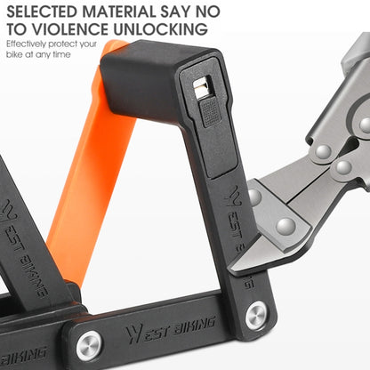 WEST BIKING Bicycle Anti-Theft Lightweight Folding Chain Lock
