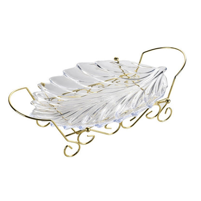 Acrylic Leaf Shape Fruit Tray and Shelf, Style:, Dish (Transparent), Dish (Blue), Dish (Amber), Dish (Purple), Shelf (Golden), Shelf (Black)