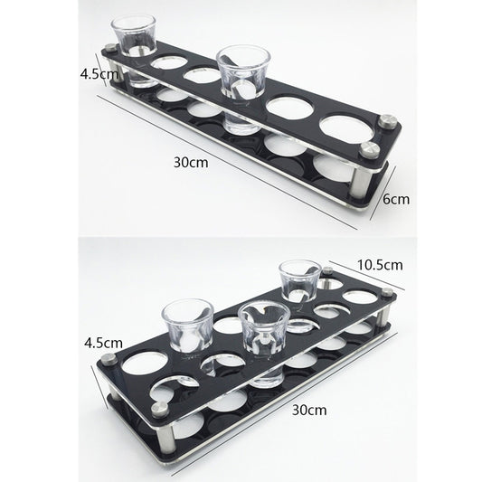 Acrylic Round Hole Wine Glass Holder, 6 Grids, 12 Grids