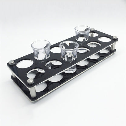 Acrylic Round Hole Wine Glass Holder, 6 Grids, 12 Grids