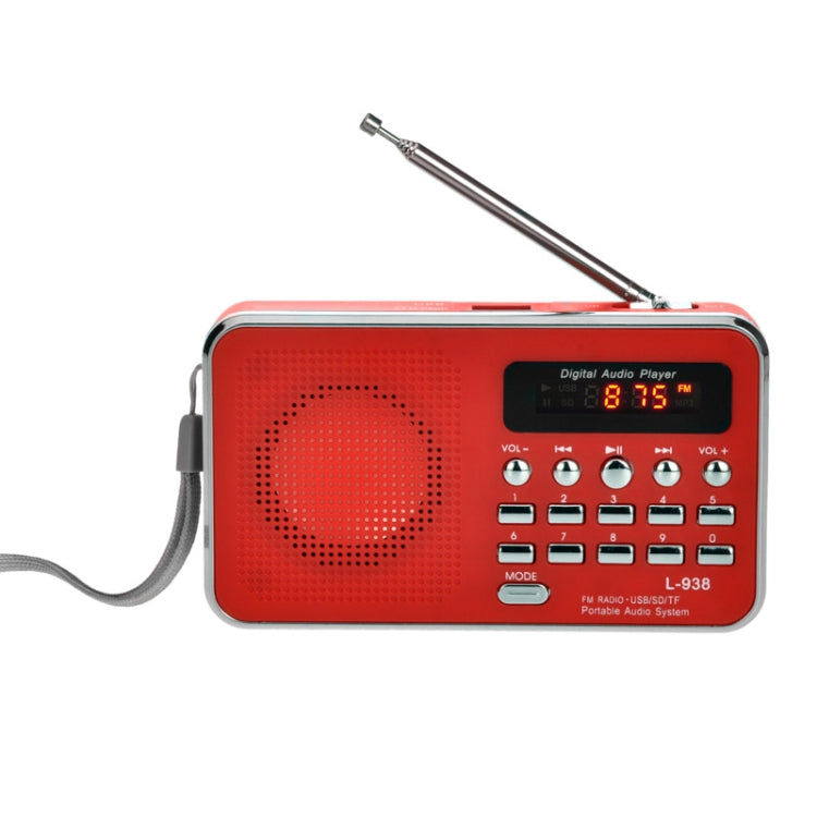 L-938  MP3 Audio Player FM Radio Support  SD MMC Card AUX-IN Earphone-out
