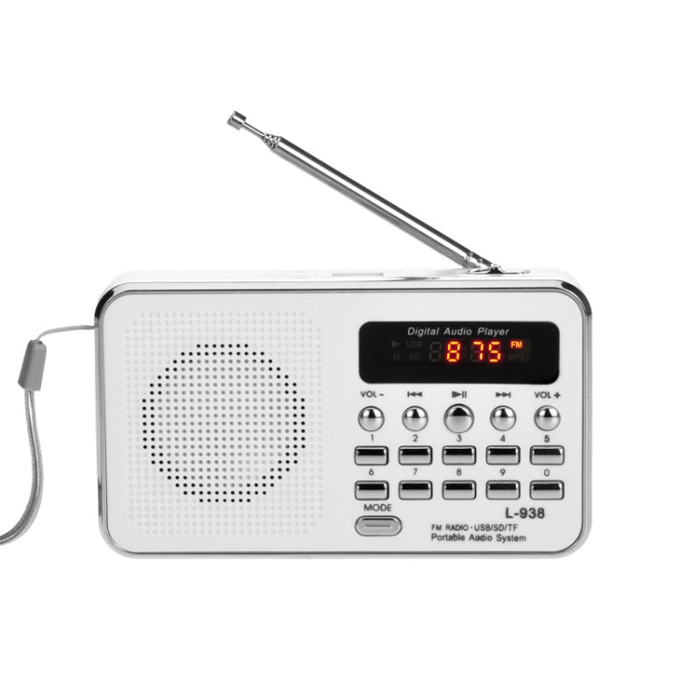 L-938  MP3 Audio Player FM Radio Support  SD MMC Card AUX-IN Earphone-out