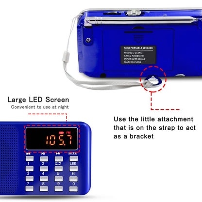 L-218AM  MP3 Radio Speaker Player Support TF Card USB with LED Flashlight Function