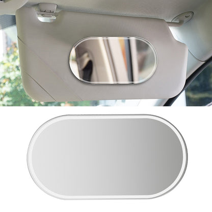 Sun Visor High-Definition Mirror Stainless Steel Makeup Mirror, Oval Small, Oval Large