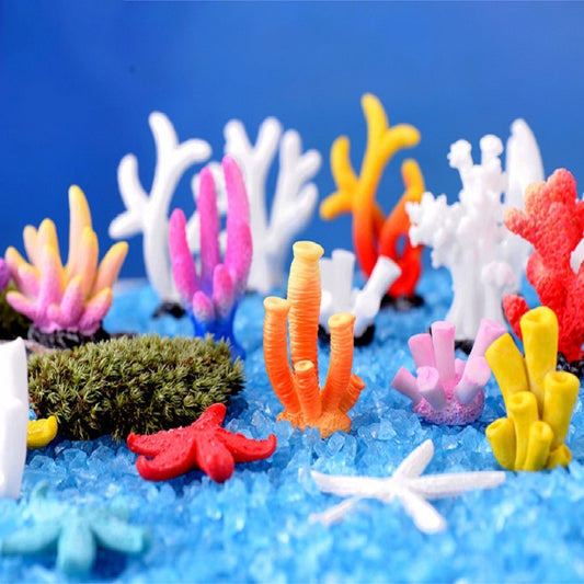10 PCS Simulation Resin Coral Aquarium Fish Tank Small Ornaments, No. 1 White, No. 1 Colorful, No. 2 White, No. 2 Colorful, No. 3 White, No. 3 Colorful, No. 4 Colorful, No. 5 White, No. 5 Colorful, No. 6 White, No. 6 Colorful, No. 7 White, No. 7 Colorf...