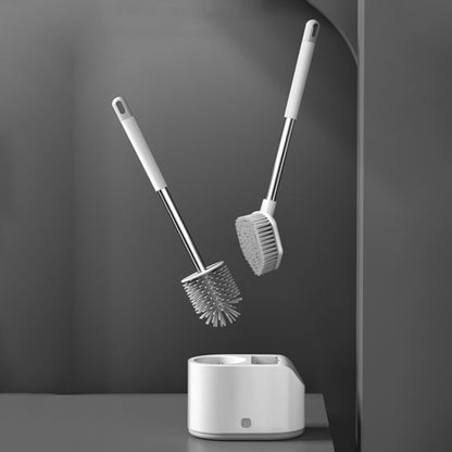MT2 Silicone Double Brushs Head Toilet Brush Set, Landing Type, Wall-mount  Type