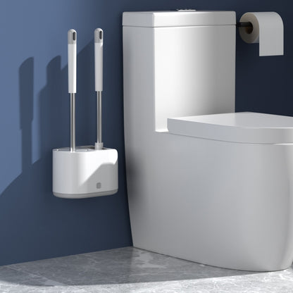 MT2 Silicone Double Brushs Head Toilet Brush Set, Landing Type, Wall-mount  Type