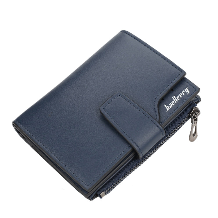 Baellerry N5013 Ladies Cropped Wallet Multi-Card Slot Zipper Buckle Coin Purse, Purple, Navy Blue, Black, Pink, Jujube Red, Gray Green, Grey, Brown, Dark Pink, Light Blue