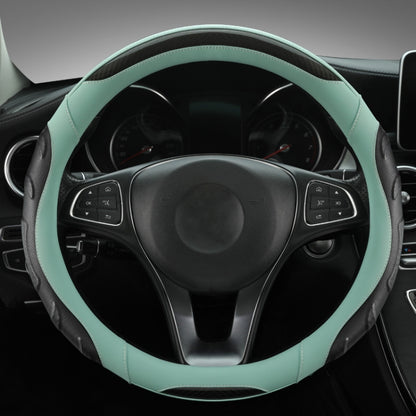 Leather Carbon Fiber Stitching Car Steering Wheel Set, Diameter:, 38cm