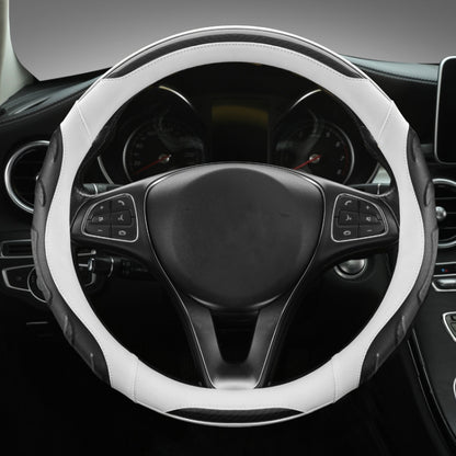 Leather Carbon Fiber Stitching Car Steering Wheel Set, Diameter:, 38cm