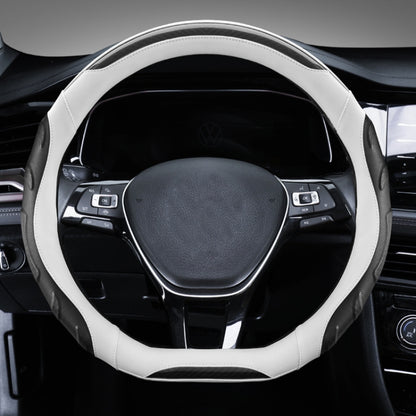 Leather Carbon Fiber Stitching Car Steering Wheel Set, Diameter:, 38cm