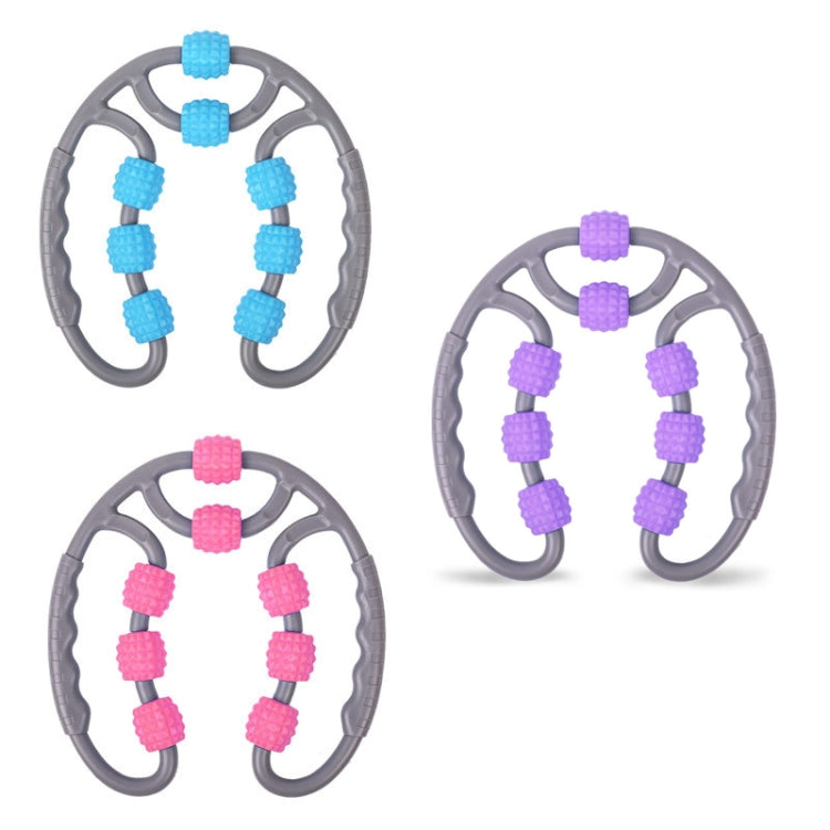 Eight Round Yoga Training Roller Ring-Shaped Leg Massager, 8-wheel Ring Blue, 8-wheel Ring Pink, 8-wheel Ring Purple