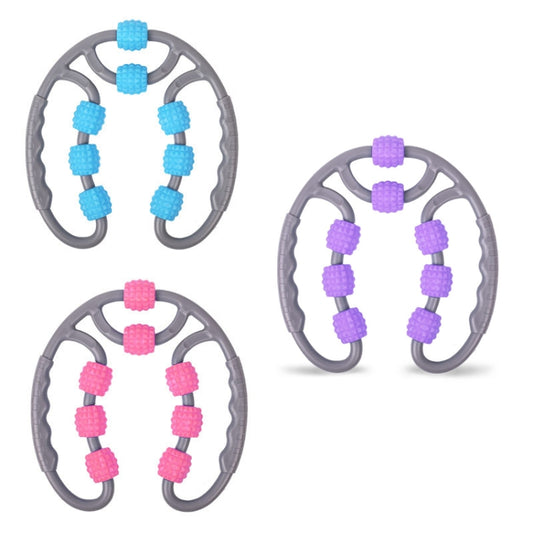 Eight Round Yoga Training Roller Ring-Shaped Leg Massager, 8-wheel Ring Blue, 8-wheel Ring Pink, 8-wheel Ring Purple